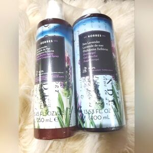 2 PC Set Korres Sea Lavender Shower Gel (13.5oz) & Body Butter Spray (8.45oz)New